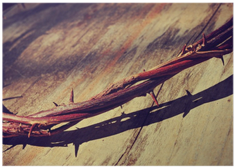 The Jesus Christ Crown Of Thorns, With A Retro Filter - Jesus (400x400), Png Download