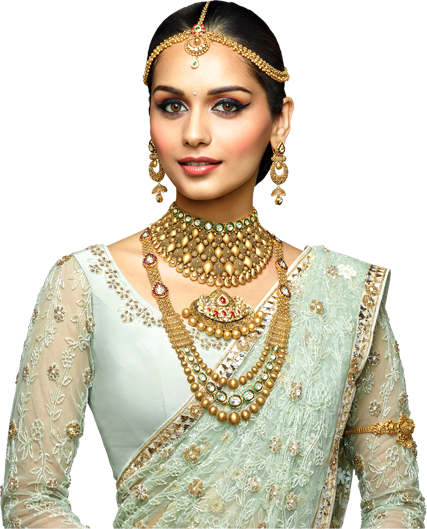 Rajam Chetty Jewellery Models Kanchipuram 2 Source - Manushi Chhillar Malabar Gold (427x529), Png Download