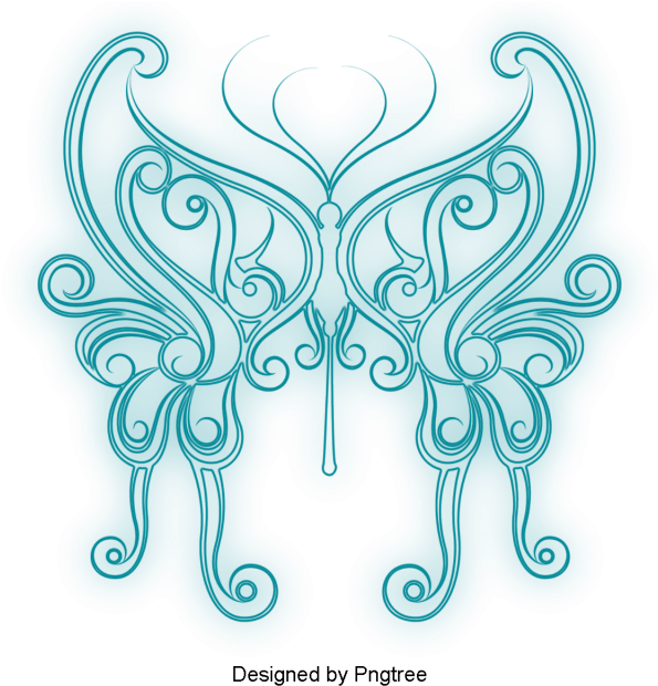 Simple Hand Painted Aesthetic Butterfly Design Simple - Butterfly (640x640), Png Download