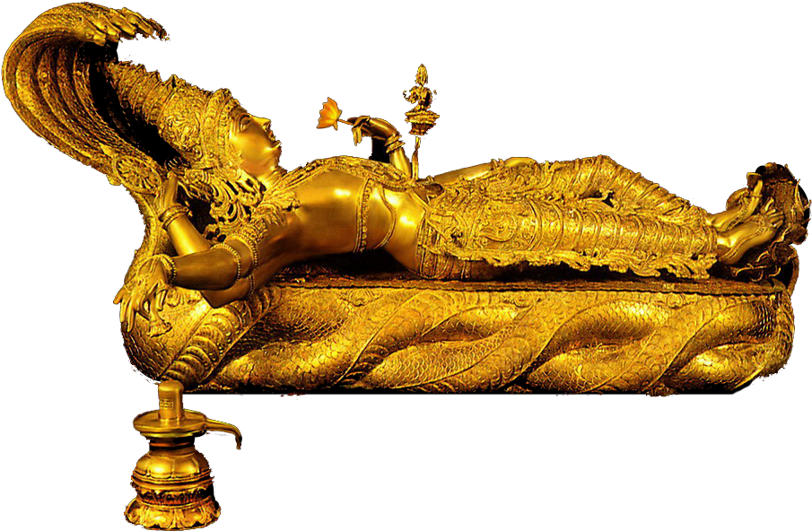 Lord Vishnu As Padmanabha In Thiruvanathapuram, Kerala - Know All About Hinduism (916x606), Png Download