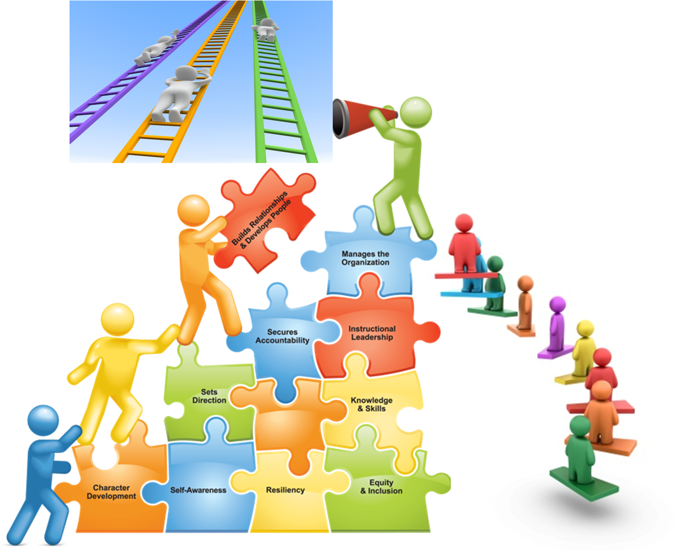 Climbing Ladder Of Success (1377x1102), Png Download