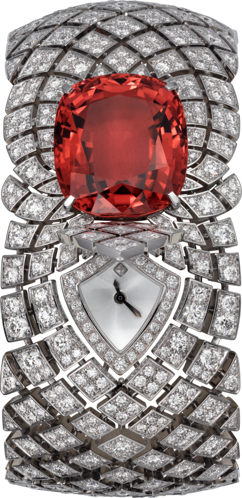 High Jewellery Watchsmall Model, 18k White Gold, One - Jewellery (498x1024), Png Download