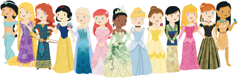 Disney Princesses By Katnap8181 On Deviantart (1024x344), Png Download