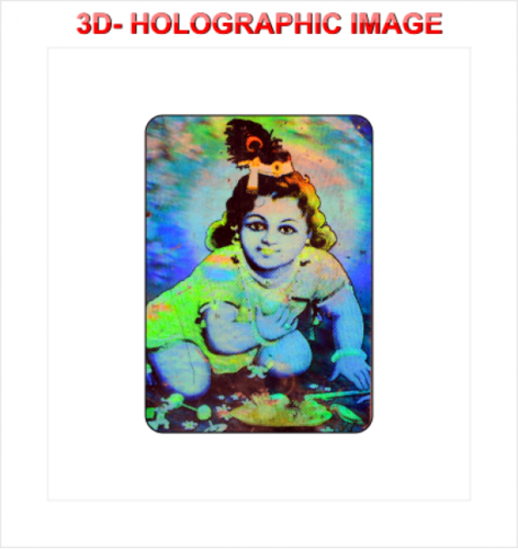 Hologram Stickers Bal Krishna 22mm X 33mm Rounded Corner - Joker (472x500), Png Download