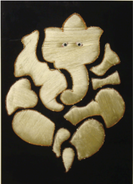 Lord Ganesha - Painting (500x374), Png Download