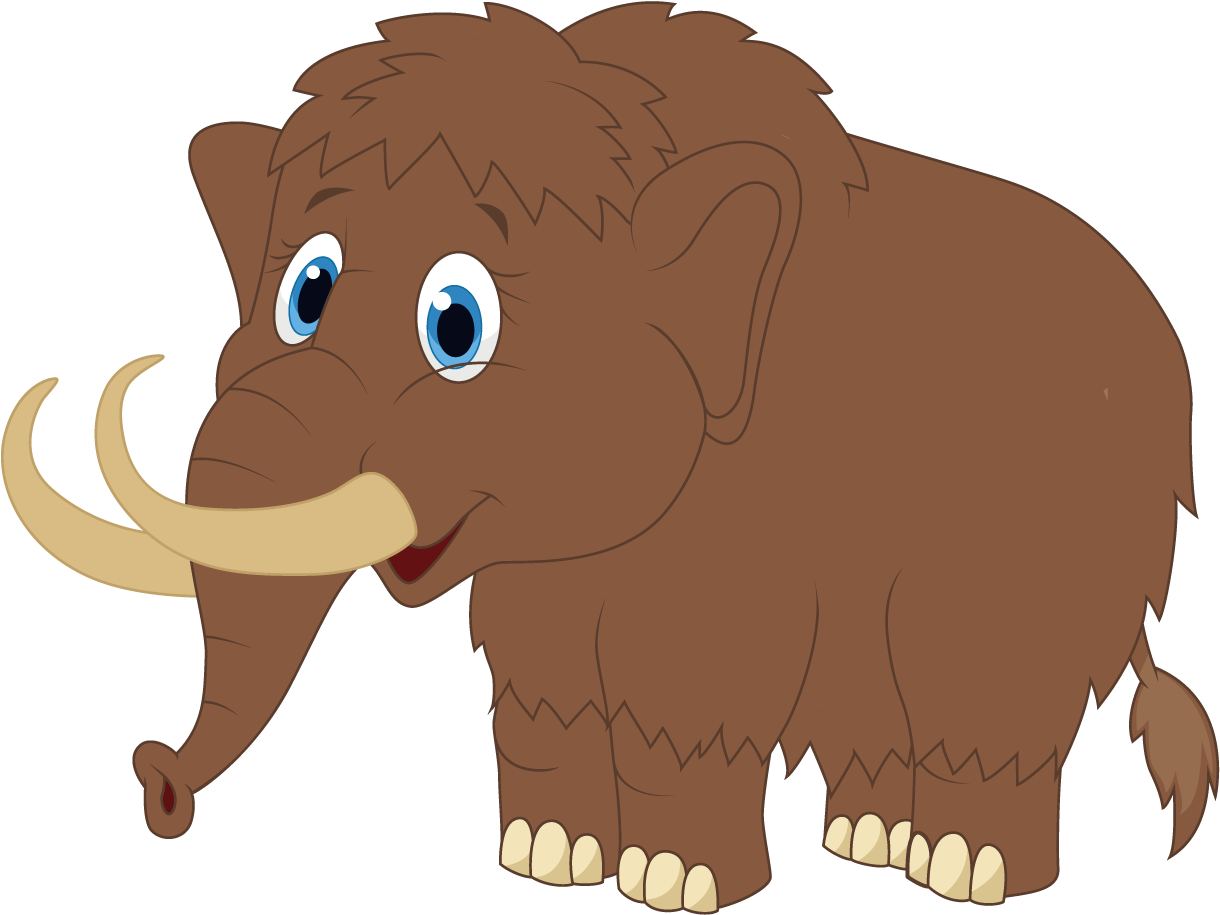 Png Freeuse Download African Elephant Clipart - Wooly Mammoth Cartoon (1276x1276), Png Download