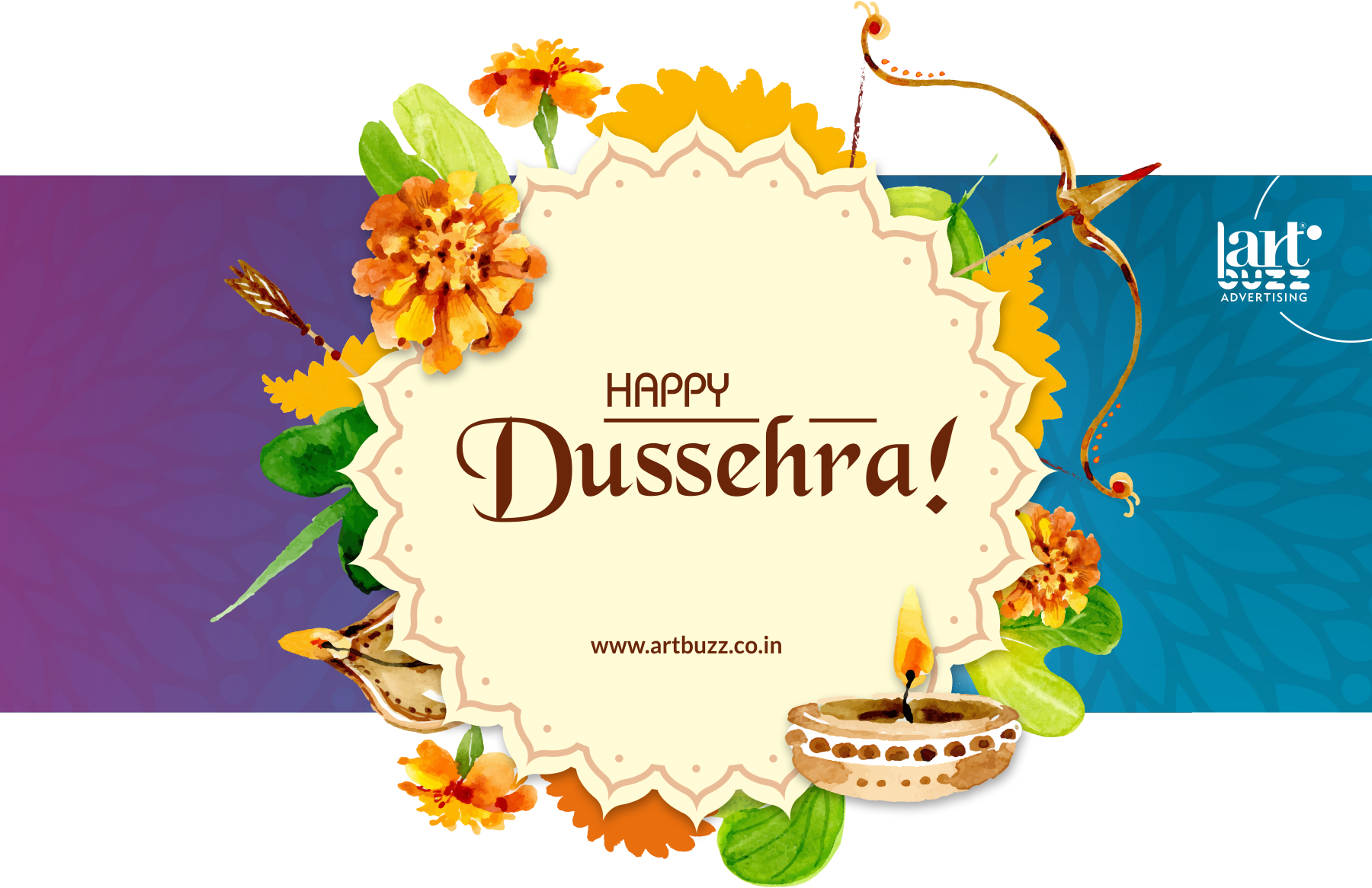 This Dussehra May You Be Blessed With Good Fortune - Dussehra (1800x1166), Png Download