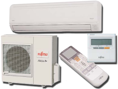 Mini Split Ductless Fujitsu - Fujitsu Ac Wall Unit (400x300), Png Download
