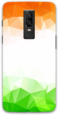 Triangle Geometrical With Indian Tricolor Oneplus 6 - Mobile Phone (600x600), Png Download