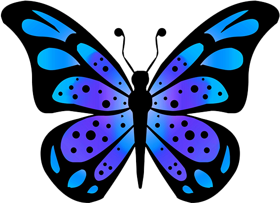 Butterfly Clipart (591x492), Png Download