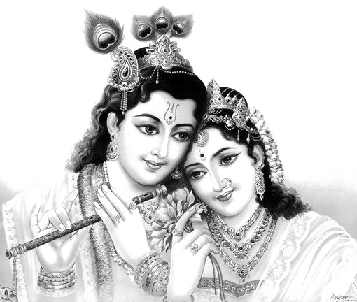 Radha Krishna Png Transparent Image - Krishna Radha (510x432), Png Download