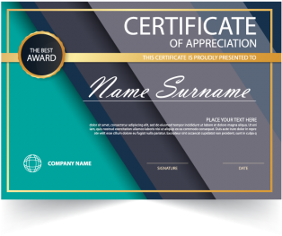 Elegance Horizontal Certificate With Vector Illustration, - Vector Graphics (360x360), Png Download