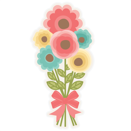 Flower Bouquet Svg Scrapbook Cut File Cute Clipart - Bouquet Cute Png (432x432), Png Download