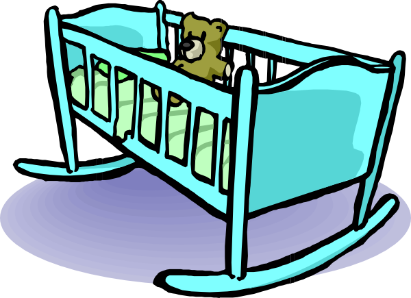 Bassinet Cliparts - Cot Clip Art (600x435), Png Download