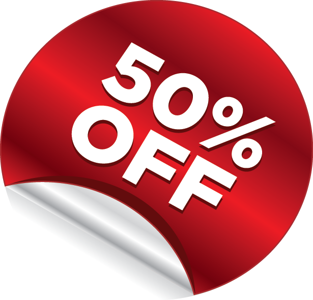 Png Discount Label Icon - 50 Off (615x590), Png Download