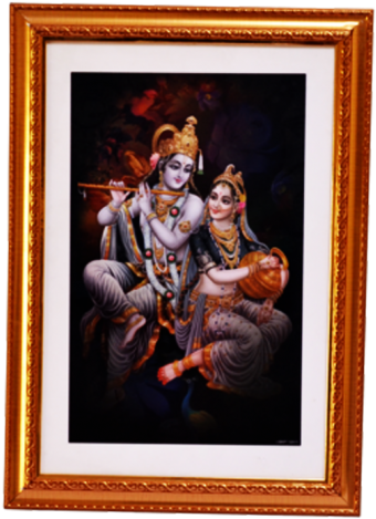 Radha Krishna Digital Reprint Painting - Jai Shri Radhey Shyam (500x500), Png Download