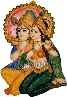 Decorative Radha Krishna Wall Hanging - Krishna (300x400), Png Download