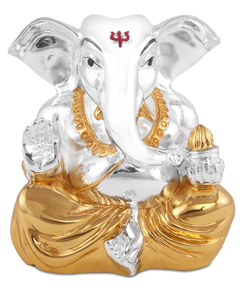 Kan Ganesha Gs - Silver Stone Ganpati Png (500x600), Png Download