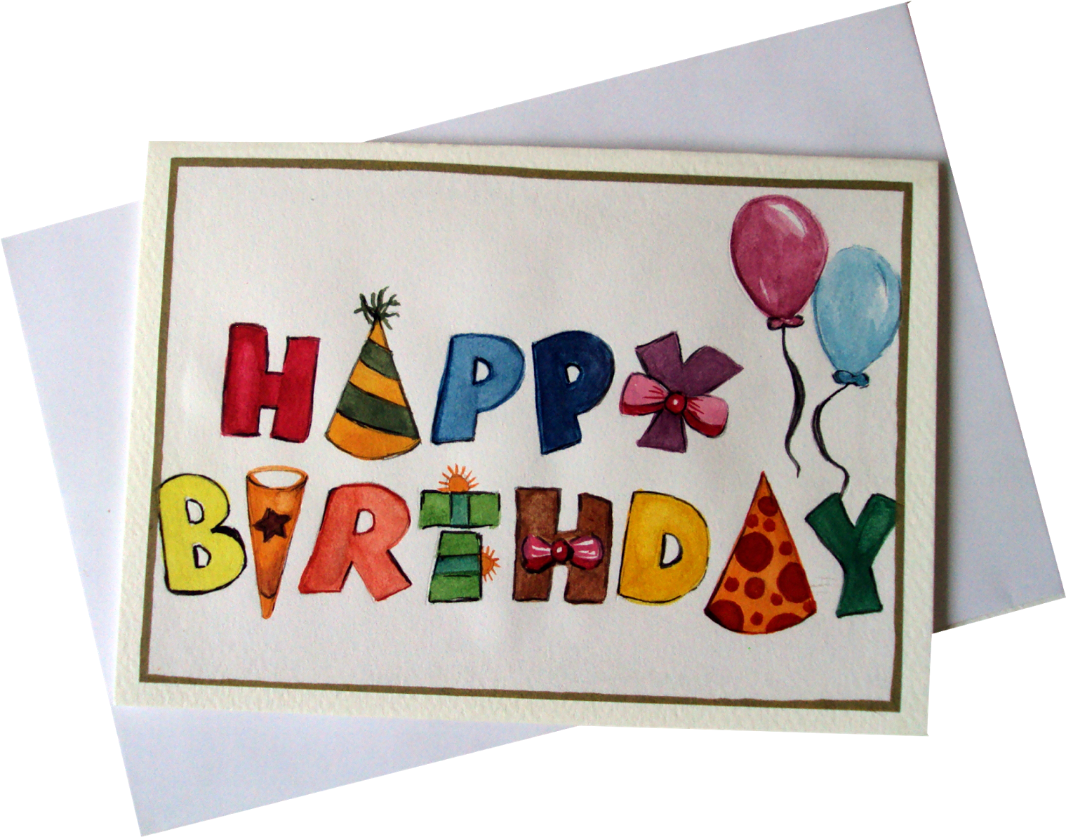 Happy Birthday Greeting Card For Kids - Greeting Card (1600x1247), Png Download