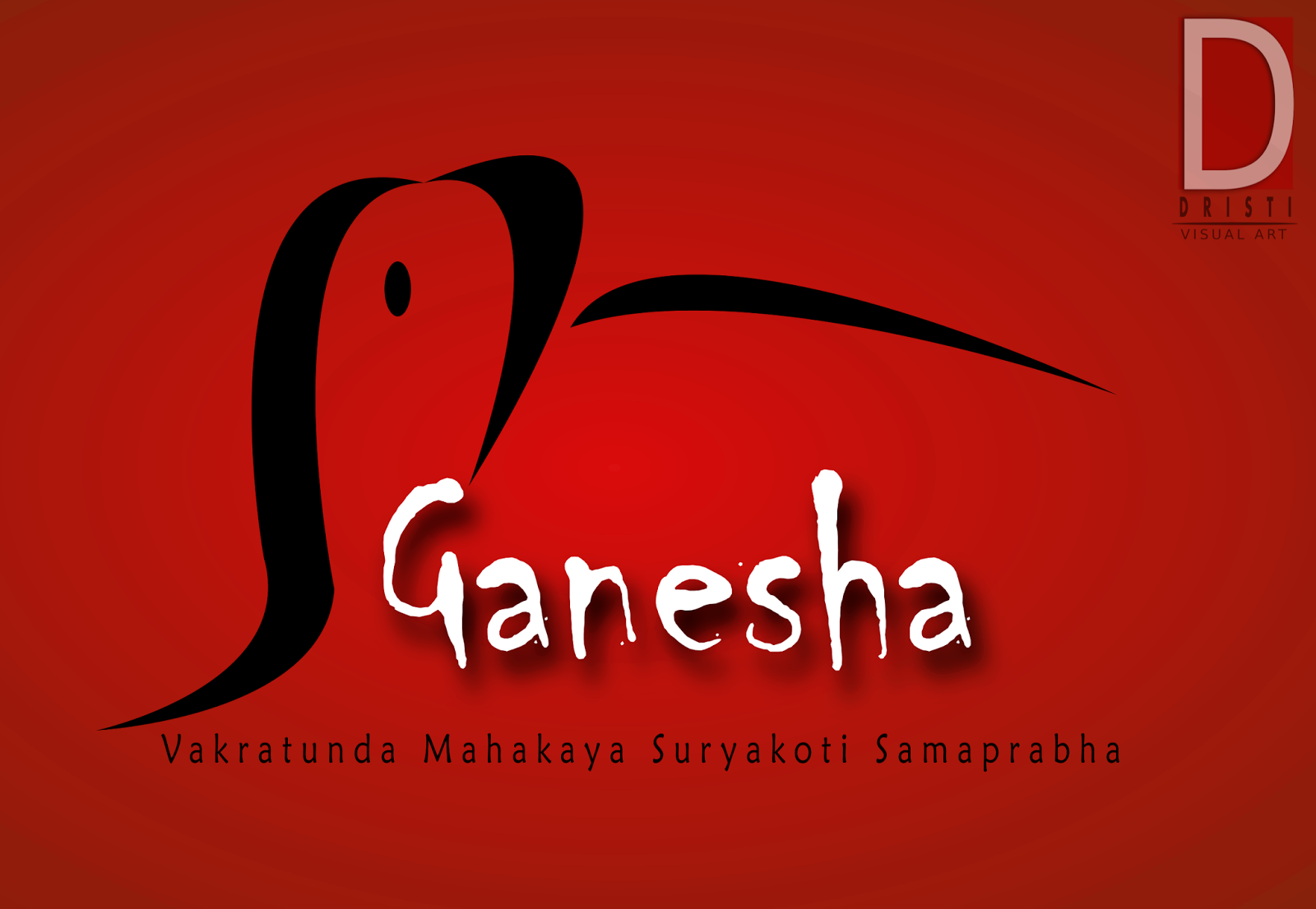 Lord Ganesha Poster Designed In Inkscape, High Resolution - Calligraphy (1600x1106), Png Download