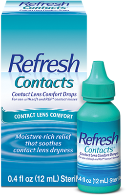 Contact Lens Comfort Drops - Refresh For Contacts (307x398), Png Download