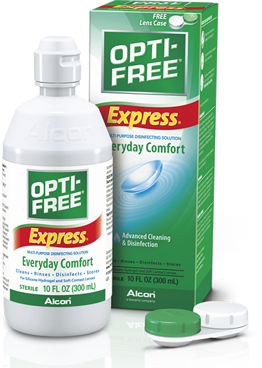 Designed To Be Gentle On Sensitive Eyes - Opti-free Express Multi-purpose Disinfecting Solution, (380x533), Png Download
