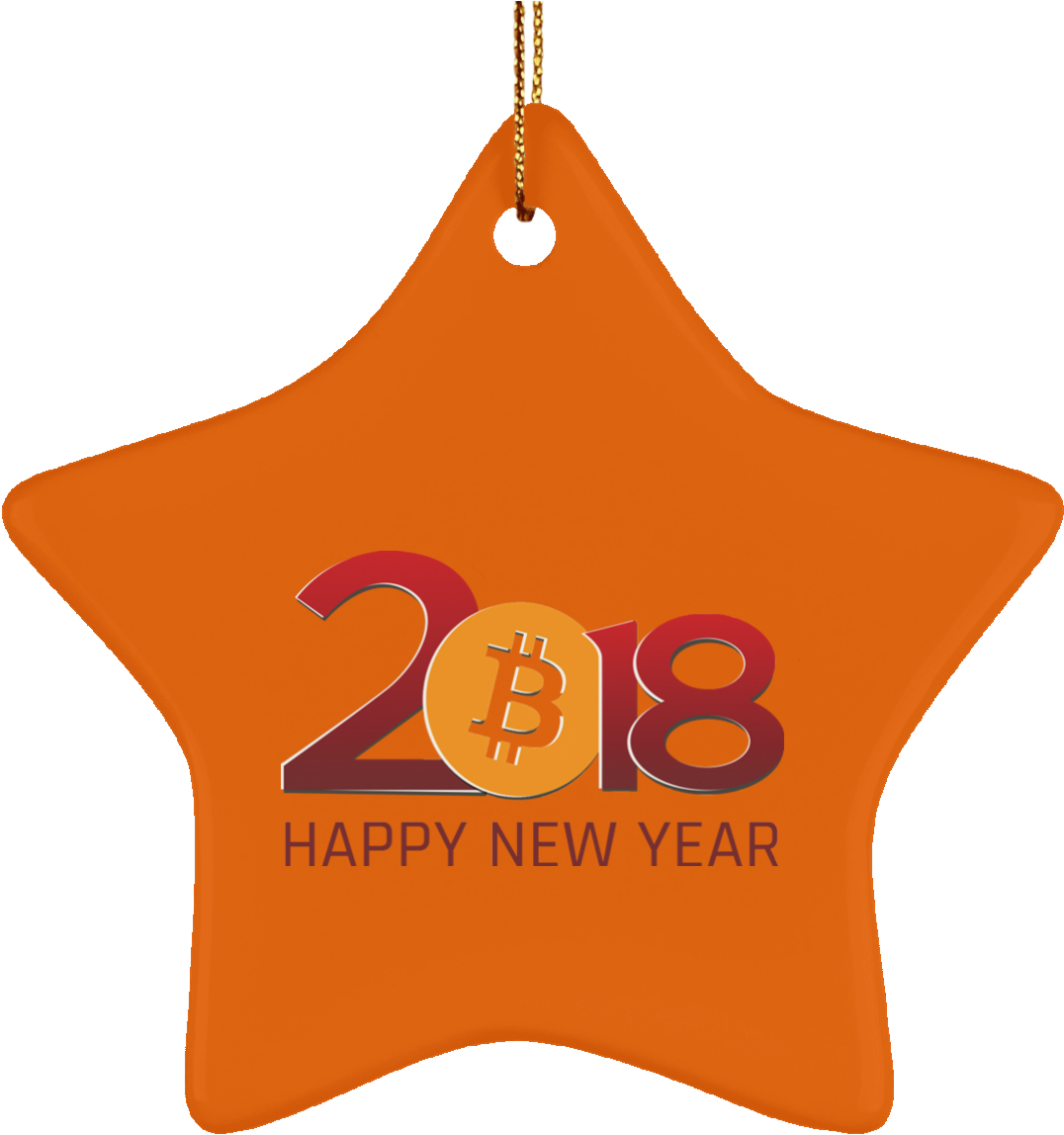Happy New Year 2018 Star Ornament - Christmas Day (1155x1155), Png Download