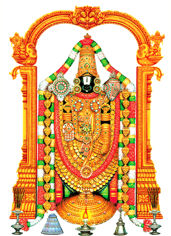 Lord Tirupati Venkateswara And Lord Vishnu Transparent - Lord Venkateswara (631x800), Png Download