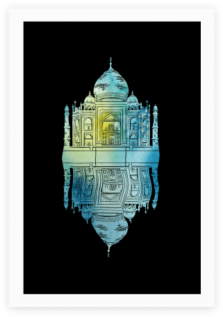Taj Mahal Poster - Taj Mahal Tote Bag: Funny Tote Bag Ng, Taj Mahal, India (484x484), Png Download