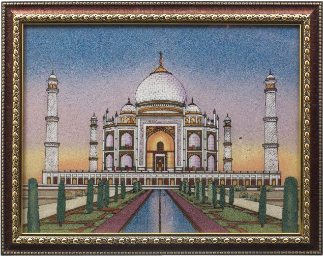 Taj Mahal Gem Stone Paintings - Painting (640x640), Png Download