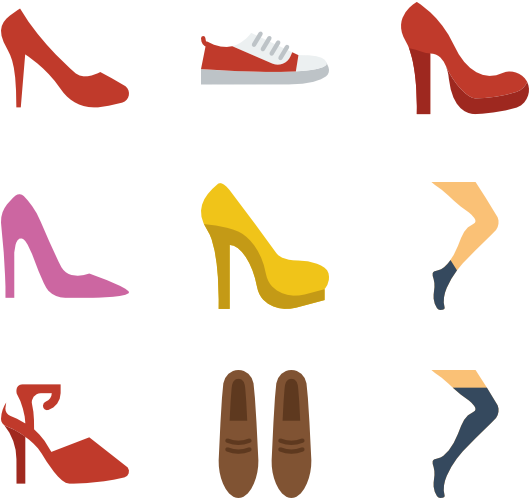 Woman Footwear - Women's Shoes Icon Png (600x564), Png Download