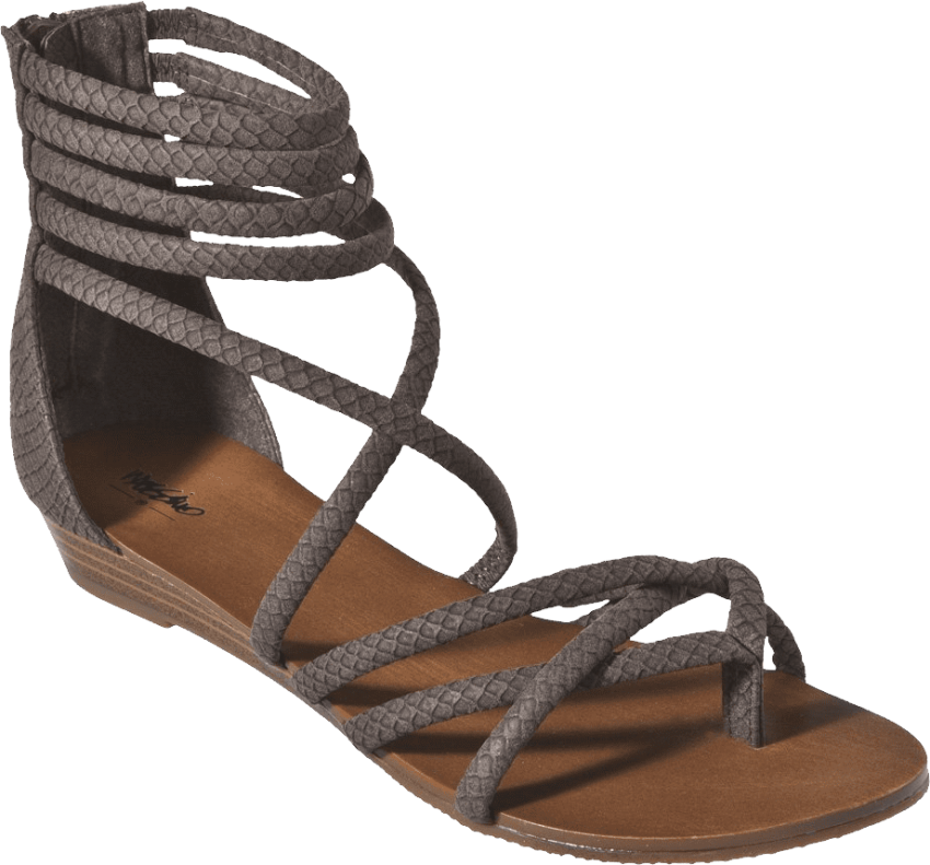 Free Png Leather Sandal Ladies Png Images Transparent - Flat Sandal (850x791), Png Download