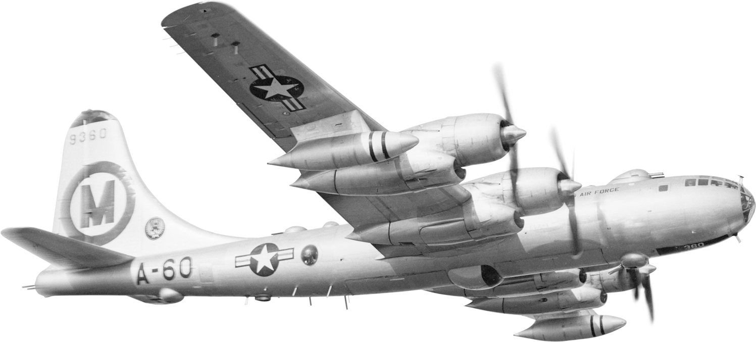 Bomber Plane Png Clip Black And White Stock - Boeing B-29 Superfortress (2000x2000), Png Download