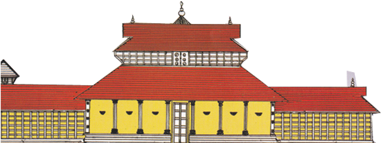 5 Feet Tall Ancient Granite Idol Of Mahavishnu Stands - Roof (553x253), Png Download