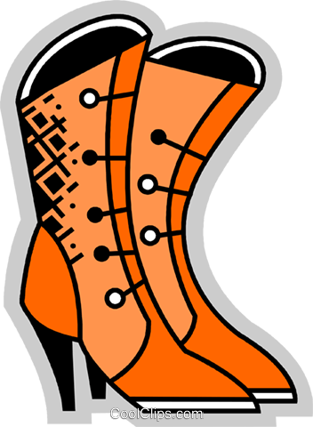 Ladies Boots Royalty Free Vector Clip Art Illustration - Ladies Boots Clipart (352x480), Png Download