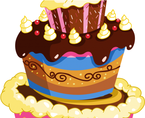 It's Our First Birthday And You Are Invited - Birthday Cake Clipart Png (590x400), Png Download