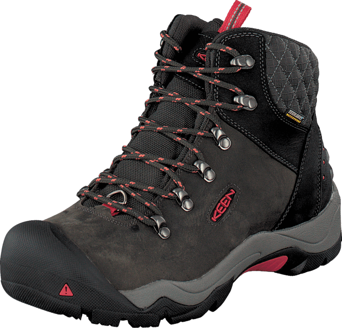 Keen Revel Iii Black/rose 51233-00 Womens Leather Rubber - Boot (705x676), Png Download