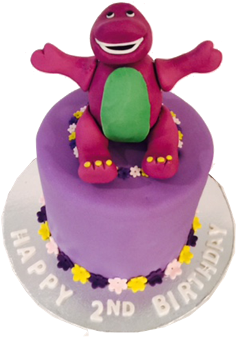 Barney Birthday Cake - Barney Birthday Cake Png (504x504), Png Download