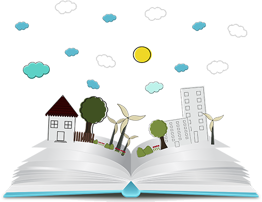 Education - Open Book Template Prezi (550x412), Png Download