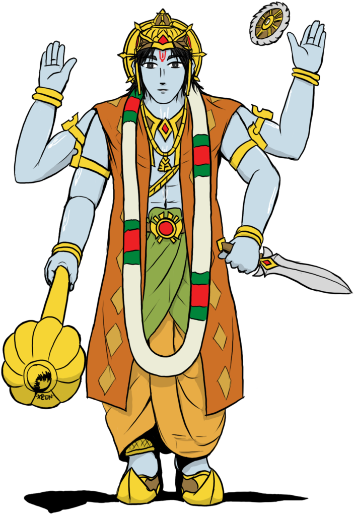 Deva By Vachalenxeon On India Imagenes - พระ นารายณ์ แบบ การ์ตูน (774x1032), Png Download