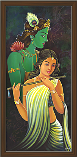 Radha Krishna Paintings - Krishna (500x500), Png Download