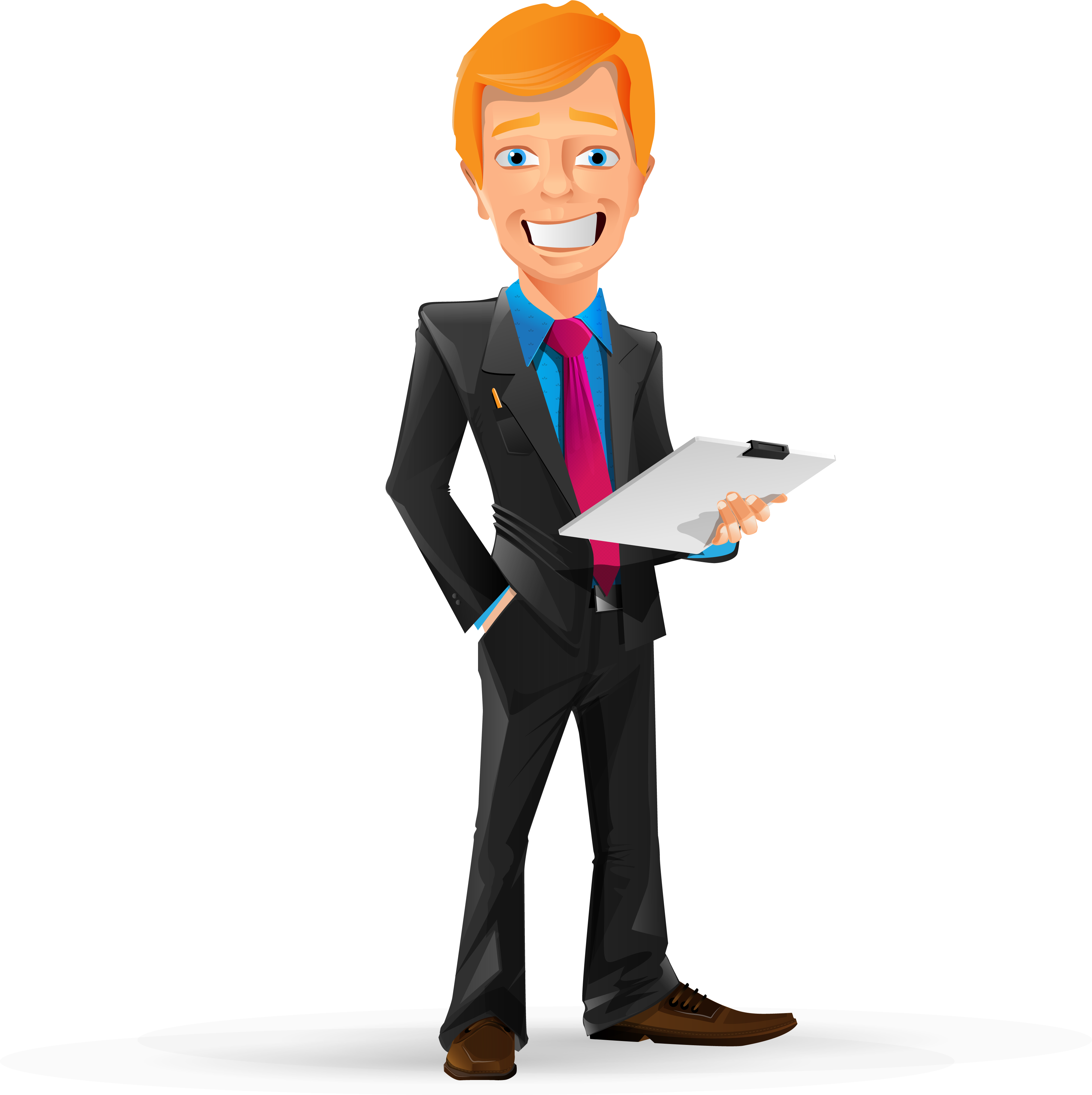 About-proplus Logics - Business Man Cartoon Png (3639x3650), Png Download