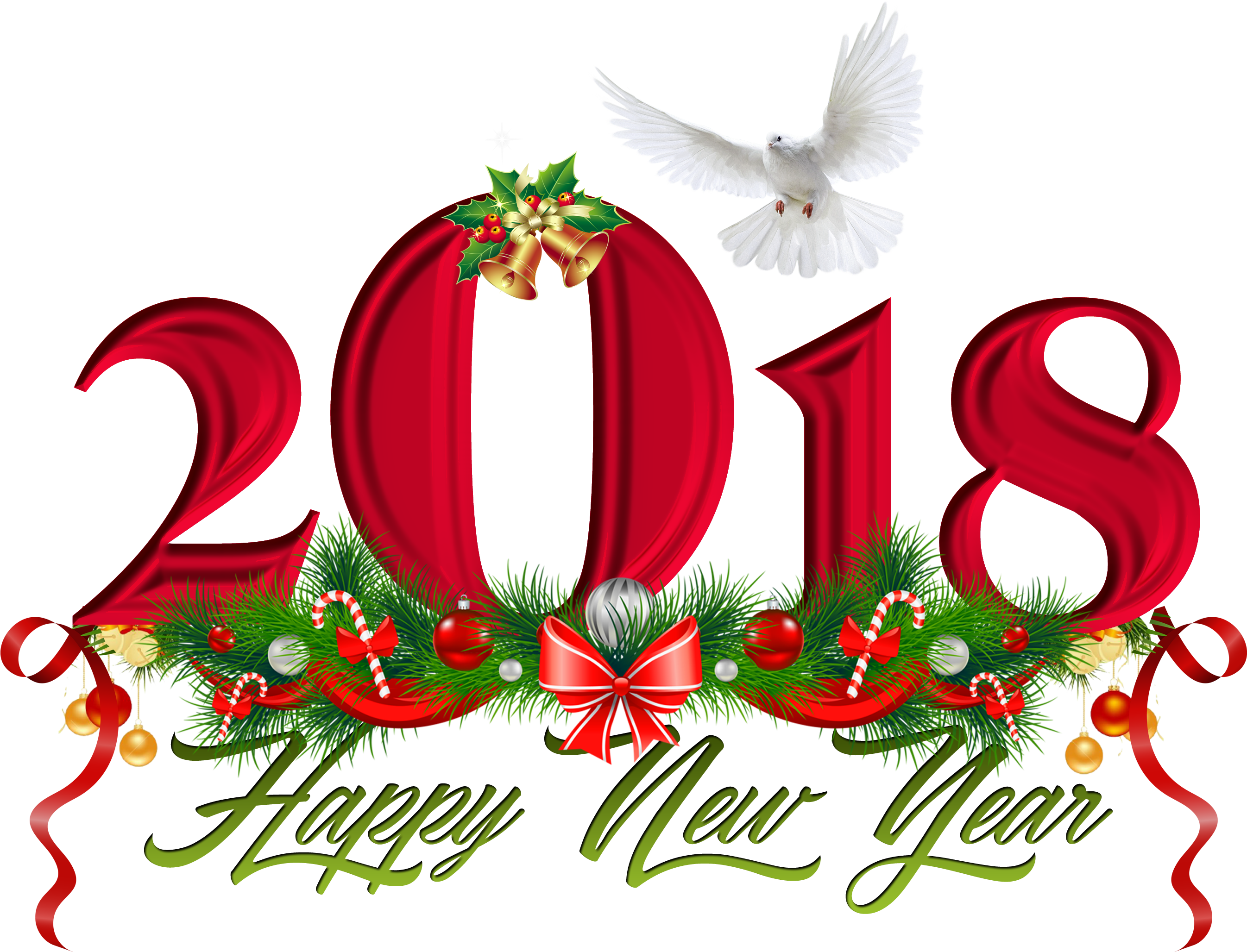 2018 Red Transparent Png Clip Art Logo Free Downlaods - Happy New Year 2018 Quotes In English (3000x3000), Png Download