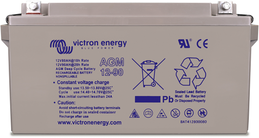 Gel And Agm Batteries - 165ah Gel Victron Battery (531x284), Png Download