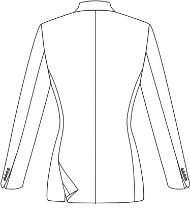Png Free Stock Collar Drawing Suit - Jacket Vent Technical Drawing (430x430), Png Download