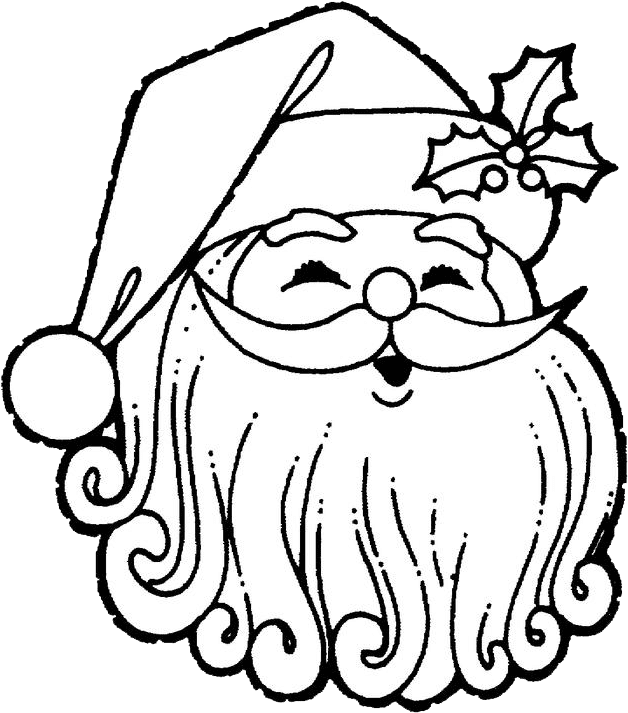 Santaclaus - Google Christmas Coloring Pages (635x720), Png Download