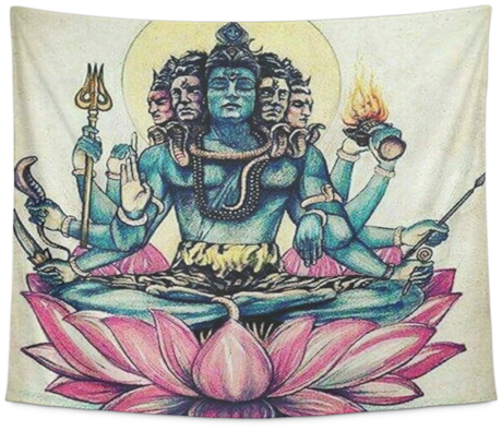 Hindu God Shiva Divine Masculine In Lotus Spiritual - Mahadeva (480x480), Png Download