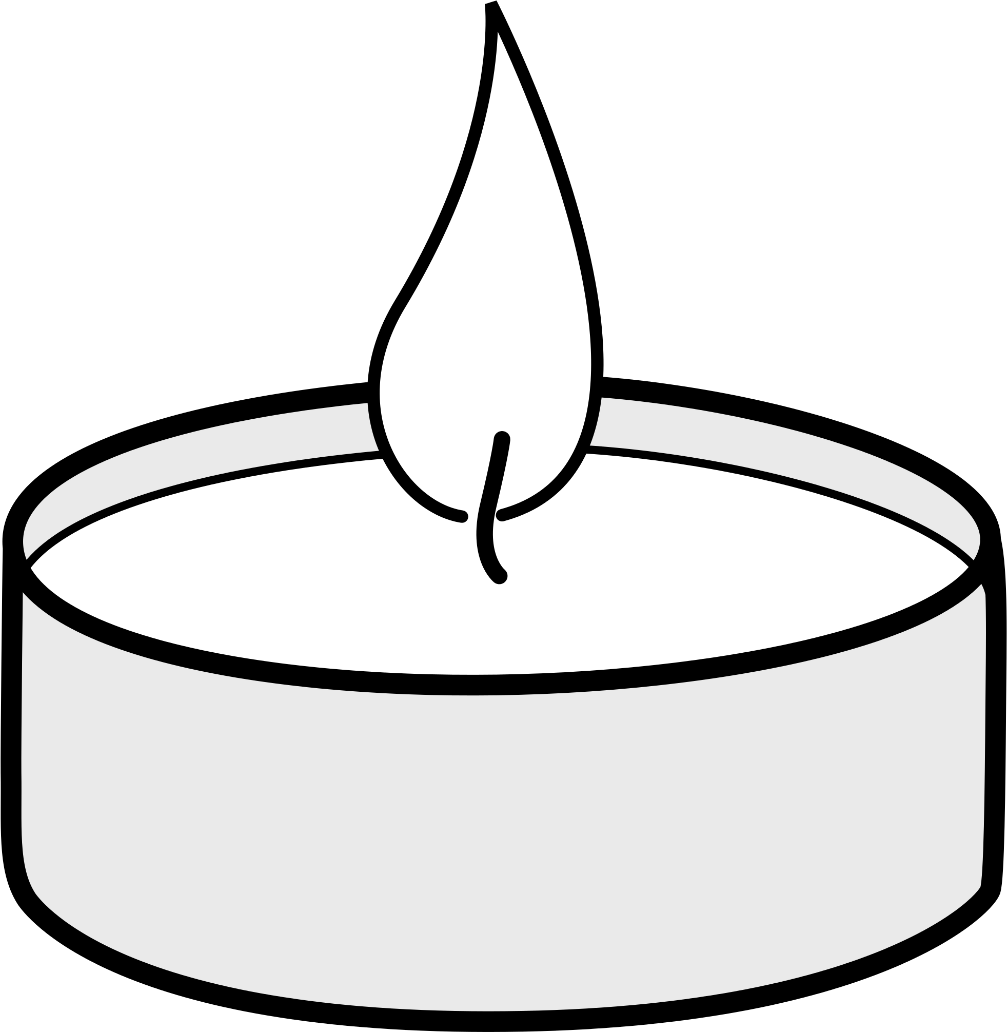 File Of A Tealight Svg Wikimedia Commons - Tea Light Clip Art (2000x2052), Png Download