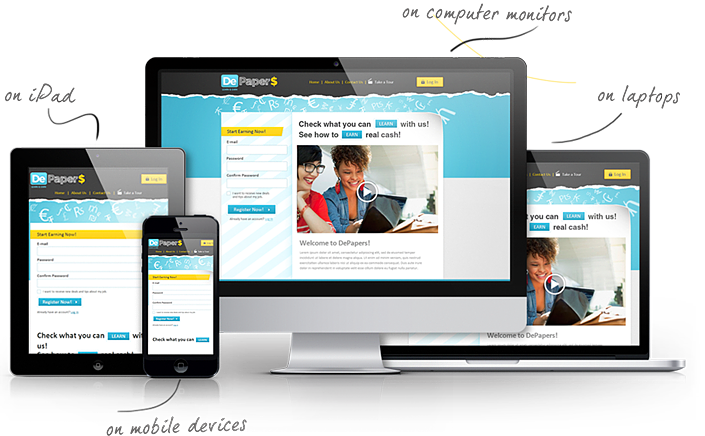 Responsive Website Png Jpg Freeuse Library - Responsive Web Psd (705x436), Png Download