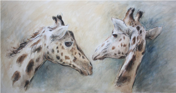 Giraffe Affection - Giraffe (700x700), Png Download